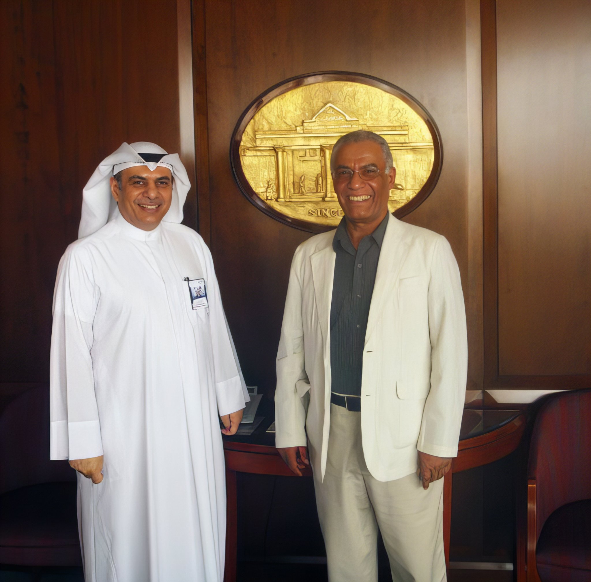 NBK Mural with Mr. Mohammed Al-Mahjid
